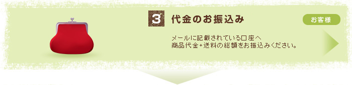 3.代金のお振込み